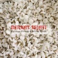 Paling Laris PUTIH (50 PCS) Paku Plastik Anti Slip Alas Kaki Bawah Meja Kursi Lemari Sofa Bangku Rot