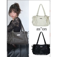 Ason Korea 2025 Autumn New Style One-Shoulder Messenger Bag PU Long Shoulder Strap Large Capacity To