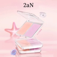 2aN Powder Blusher Double Color Powder Blusher Pink Women'S Group Puff Blush Purple Korean Light Mak