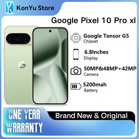 Google Pixel 10 Pro XL - Triple Rear Camera System Tensor G5 Fast-Charging 24+ Hour Battery and 6.8"