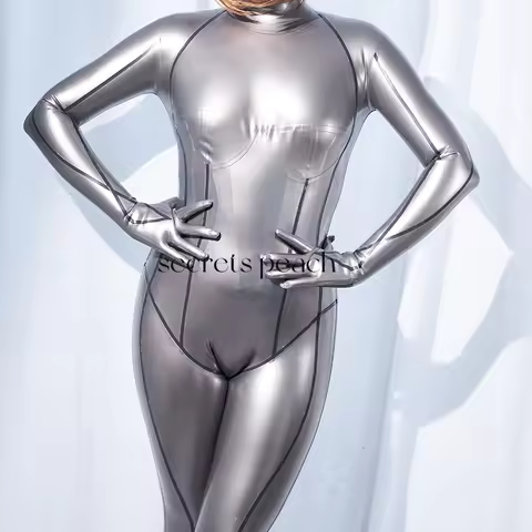 100% Natural Latex Full Body Suit Zentai Cosplay Latex Unisex Catsuit Customizable size and color