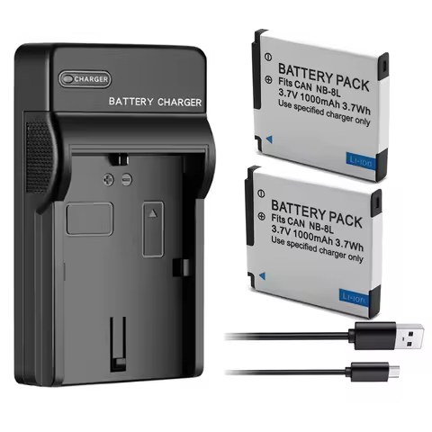 1000mAh NB-8L NB 8L NB8L Li-ion Digital Camera Battery + USB Charger For Canon PowerShot A3300 A3200