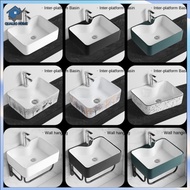 【Wall-Mounted wash basin】wall hung basin toilet basin bathroom basin  ceramic wash basin Color Art Basin Ceramic Basin wash basin tap Toilet Simple Household
