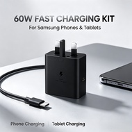 For Samsung 60W SuperCharge Fast Charger with 5A USB C Cable for Samsung Galaxy S25 S24 S23 S22 S21U