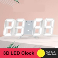 Jam Dinding Digital Ruang Tamu 3D LED Wall Clocks Moden LED Digital Clocks Table Desktop Alarm Clock