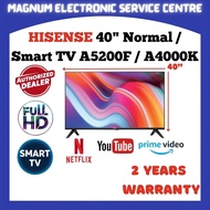 Hisense Bezel-Less Full HD TV / Smart TV 电视 (40" / 40 inch) 40A5200F / 40A4000K Supports Youtube , N