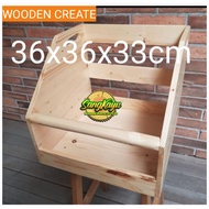 Wooden crate, toy/fruit storage bin stackable crate Wooden crate box