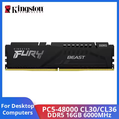 Kingston DDR5 RAM FURY Beast 32GB 16GB 6000MHz CL36 CL30 AMD EXPO Memory Profiles 288Pin DIMM PC5-48
