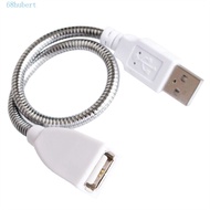 HUBERT Extension Cable Copper Core Metal Hose Charging Extender Power Cable USB Male to Female LED Light Fan Cable Power Supply Cord