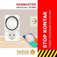 Kenmaster 24-Hour Timer Socket, Energy-Saving Electrical Timer Socket Kenmaster 24-Hour Analog Timer
