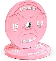 Synergee Cast Iron Weight Plates with 1 Opening for Bodybuilding, Olympic & Power lifting workouts. 