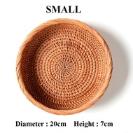 SKYDREAM Vietnam Style Handmade Rattan Basket Storage Box / Rattan Box / Rattan Tray / Rattan basket