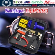 Peralatan Reparasi Jam Tangan Set Komplit Perkakas Reparasi Jam Tangan 16 in 1 Alat Reparasi Jam Tan