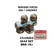 CYLINDER HEAD BOLT SCREW SET WAVE125 KRISS SRL110 SRL115 LAGENDA SKRU WAVE 125 NUT CAP (M8 X 12) CHR