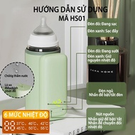 Handheld Portable Milk Warmer with Rechargeable Battery Suitable for All Types of Bottles - Fast Hea