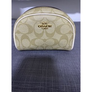 Coach Cosmetic Bag CA825IM/LIGHT KHAKI/CHALK