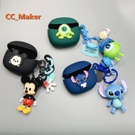 Anker Soundcore R100 Case Cartoon Mickey Minnie Keychain Pendant Anker Soundcore R100 Silicone Soft Shell Case Cute Ring Lanyard Anker Soundcore R100 Cover Shockproof Case