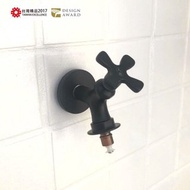 【人水良品衛浴】花瓣洗衣機用水栓(黑)34-357 水龍頭 台灣製