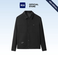 HLA Turn-Down Collar Jacket Fall/Winter Work Style Casual Color-Block Textured Black Outerwear Men