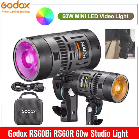 Godox RS60Bi RS60R Studio Light 60w RGB Bi-color Full-color LED Video Fill Light for Photography wit