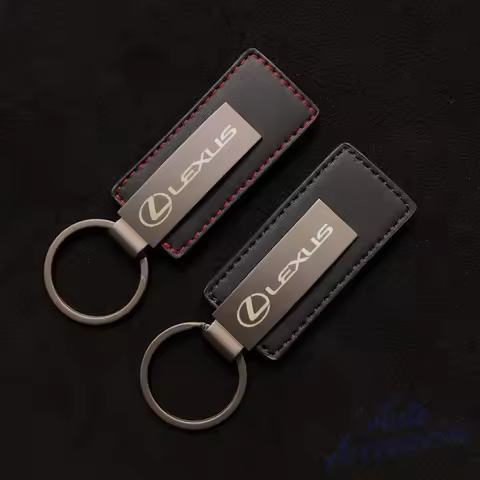 Leather Metal Car Keychain Key Ring Chain Emblem Accessory For Lexus IS250 IS300 RX330 RX350 GX200 G