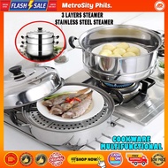 2022ORIGINAL 3 LAYERS STEAMER FOR PUTO 3 LAYER SIOMAI STEAMER STAINLESS STEEL STEAMER COOKWARE MULTI