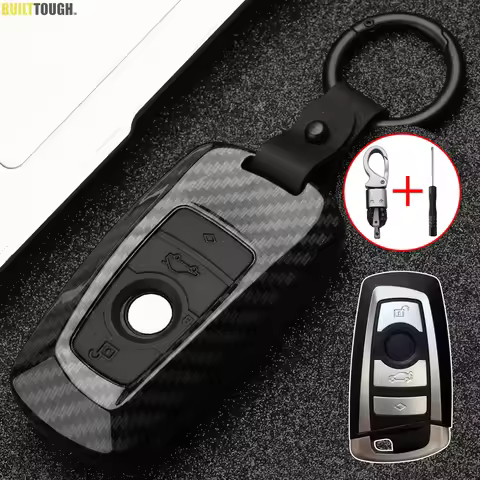 4 Button Carbon Fiber Car Smart Key Fob Shell Cover Case Skin Holder Protector For BMW 1 2 3 4 5 6 7
