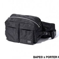 BAPE x PORTER 聯名黑色迷彩腰包 2011 Camo Bag