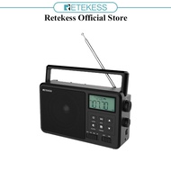 Retekess TR638 Portable Radio FM AM Bluetooth Radio with Backlight LCD Display for Home Elders
