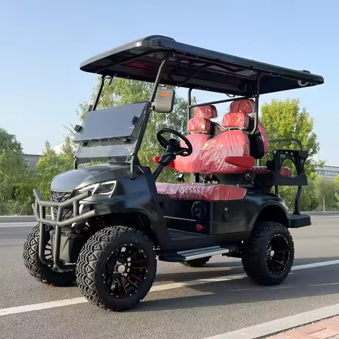 48/72V New Style 4 Seat Sightseeing Bus Club Cart CE DOT Electric Lithium Battery Golf Buggy Hunting