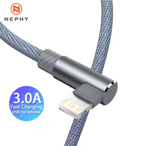 90 Degree Fast Charge USB Cable For iPhone 14 13 12 11 Pro X XS Max SE 6 6S 7 8 Plus Wire Origin Lon