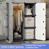 LG Lemari Plastik Portable Pakaian 12 Pintu Lemari Penyimpanan Serbaguna Wardrobe Lemari Baju Plasti