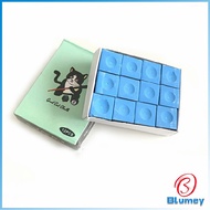 Blumey ชอล์กฝนหัวคิว สีน้ำเงิน กล่องละ 12 อัน Billiard Chalk