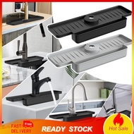 CHEER Multifunctional Sink Organizer Kitchen Sink Organizer Foldable Kitchen Sink Splash Guard Tray with Sponge Holder Stain Resistant and Leakproof
