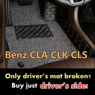 (In Stock)  Benz CLA CLK CLS Single Driver's Side Double-Layer  Floor Mat Single Seat Car Carpet,Sin
