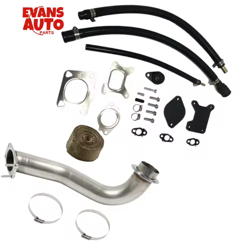 3.5'' Downpipe Exhaust EGR Valve Kit for Chevrolet Silverado & GMC Sierra 2017-2023 LSierra 2017-202