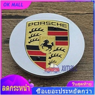 【 ร้อนแรง 】4ชิ้น Porsche 65มม76มมชุดล้อคลุมกลางดุมล้อฝาครอบศูนย์ล้อยางโลโก้ฝาครอบล้อ COD