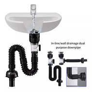 HW027-Waste Drainer Washbasin Drainer with Flexible Drain Down Hose & Popup Filter Sink Plug
