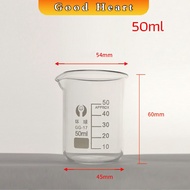 GOOD HEART บีกเกอร์ แก้ว ขนาด 50ml 100ml 200ml and 250ml พร้อมส่ง Glass Beaker