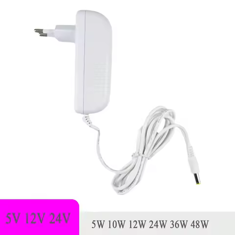 5W 10W 12W 24W 36W 38W Power Supply 12V 2A 3A 1A EU Power Adapter 5V 24V 110V 220V to 12 Volt DC Whi