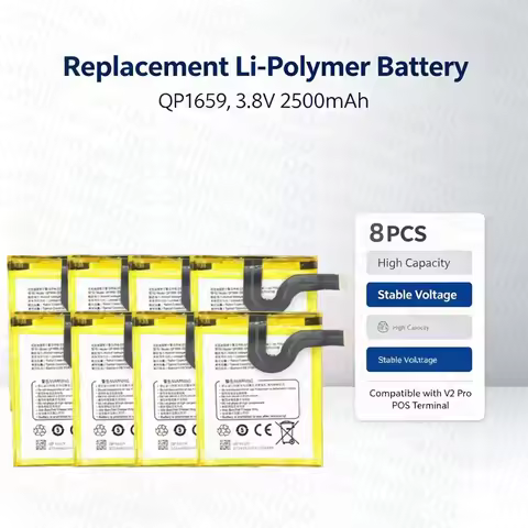 2500mAh New Original Battery For SUNMI V2 ZAP1522 2IP5/57/66 Mobile Phone Batteries
