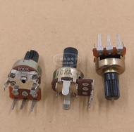 5PCS 121 Type Single A1K A10K B10K B50K Single Row 3 Feet Volume Amplifier Potentiometer Flower Shaf