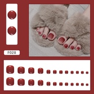 Toe Nail Fake Nails Full Toe False Nail Sequins Toenail Patch Wearable Nail Nail P4q2
