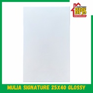 Signature 25x40 Glossy White / Keramik Dinding Lantai Putih Polos