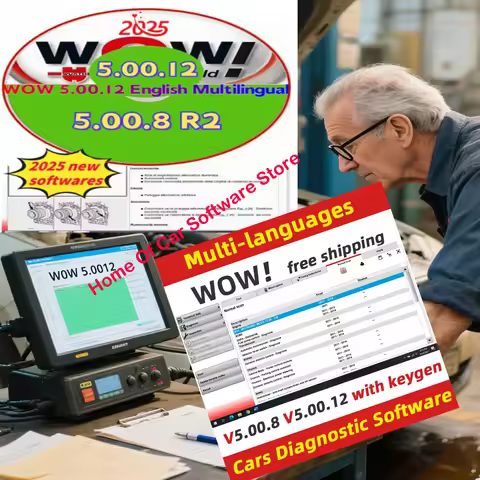 2025 Hot Sale W-ur-th WOW V5.00.12 & WOW 5.00.8 R2 Software Multi-languages with Keygen For Tcs Mult