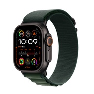Apple Watch Ultra 2 49mm/ 黑色鈦金屬錶殼/ 深綠色高山錶環L