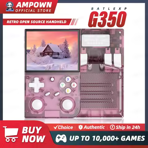 BATLEXP G350 Handheld Game Console 3.5'' IPS Screen Linux System Dual Joystick Vibration Motor Retro