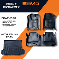 Geely Coolray 2019-2025 with Trunk Tray 5D Car Matting Diamond Deep Dish Geely Car Accessories Geely