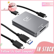 CFexpress Type A Card Reader Silver-Gray Aluminium Alloy with USB C to USB C/USB A Cable