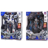 Jinjiang Transforming Optimus War Police Transforming Robot Police Car Model Polis Khas Mainan Budak